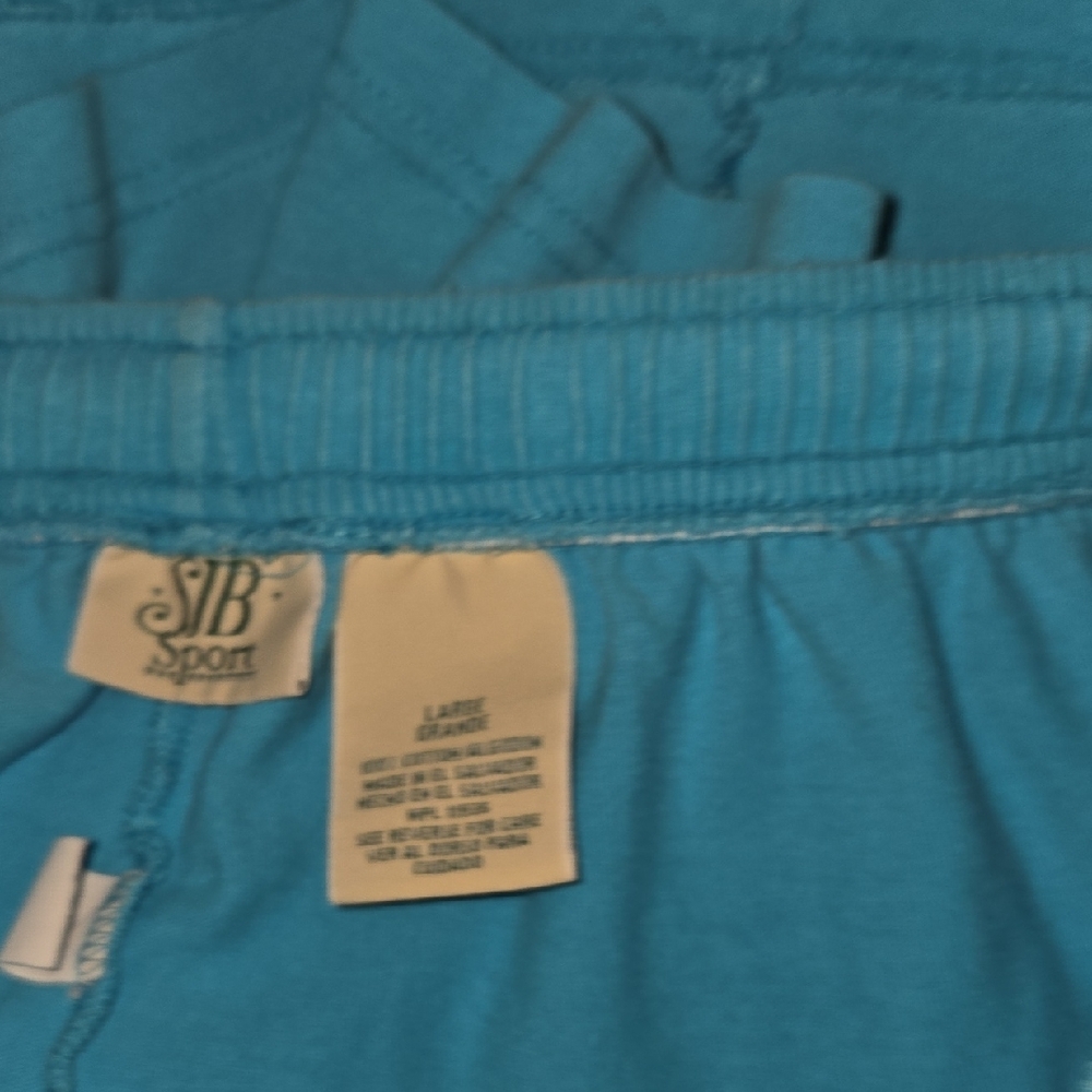 St. Johns Bay Blue Athletic Shorts with Elastic Waistband - Picture 3 of 7